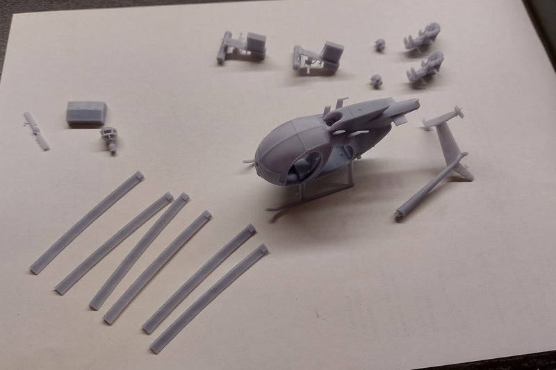 Killer Egg - Boeing MH-6M Little Bird - Modern Wargaming Miniatures for Tabletop RPG - 28mm Scale Helicopter