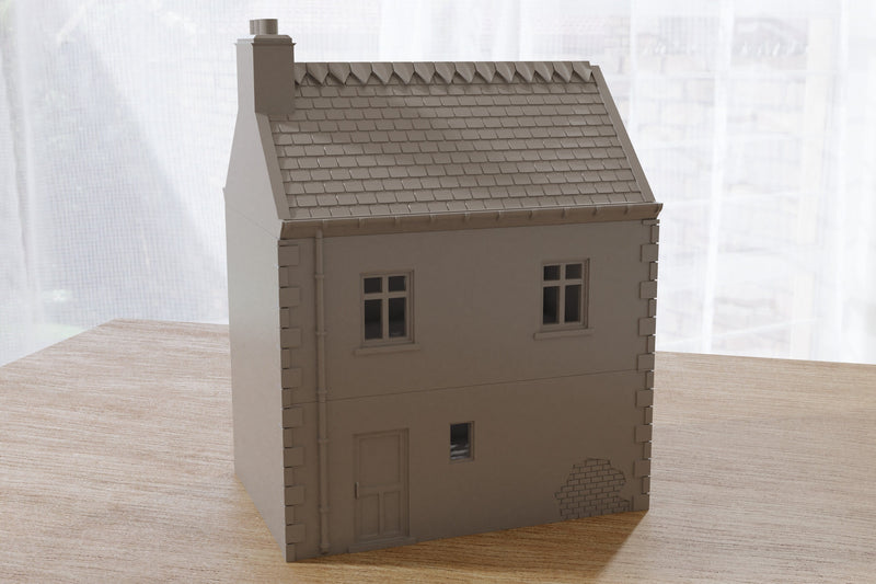 French Commercial Row House T1 - Tabletop Wargaming WW2 Terrain | Miniature 3D Printed Model | Flames of War & Bolt Action