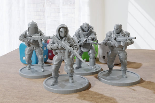 White Masks OPFOR - 3D Printed Mini's - Modern Wargaming 28mm / 32mm Scale
