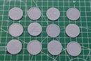24pc set of thin 25mm Bases for Tabletop Wargaming Mini's - 3D Printed - Ideal for 28mm / 32mm Scale Miniatures