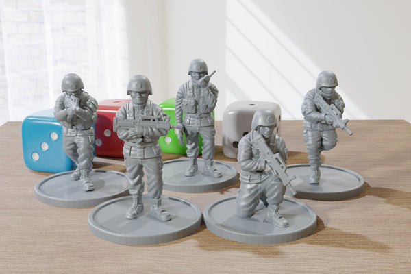 1st Regiment Chinese PLAGF Infantrymen - 3D Printed Mini's - Modern Wargaming 28mm / 32mm Scale