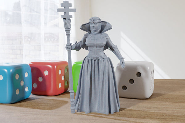 Cristina - 3D Printed Minifigure - Proxy Minis for DnD, Baldurs Gate, Tabletop Fantasy RPG - 28mm / 32mm / 75mm Scale