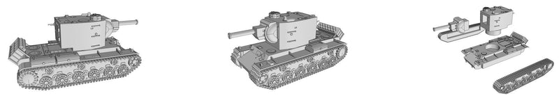 Pz.Kpfw. KW II 754 (r) - WW2 German Tank - 3D Resin Printed 28mm / 20mm / 15mm Miniature Tabletop Wargaming Vehicle