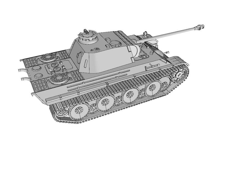 PZ.Kpfw V 'Panther' - WW2 German Tank - 3D Resin Printed 28mm / 20mm / 15mm Miniature Tabletop Wargaming Vehicle