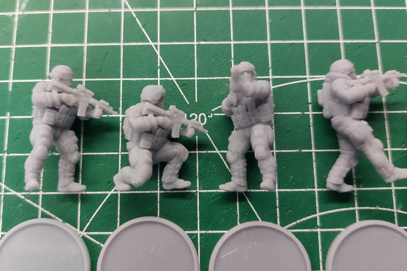 Covert Ops Squad - Five - Modern Wargaming Miniatures for Tabletop RPG -  20mm / 28mm / 32mm Scale Minifigures