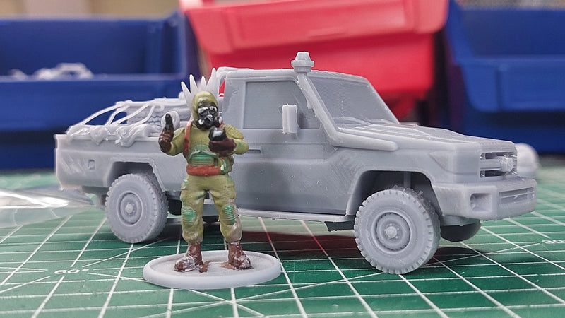 Toyota LC MG - 3D Resin Printed 28mm Miniature Tabletop Wargaming Vehicle