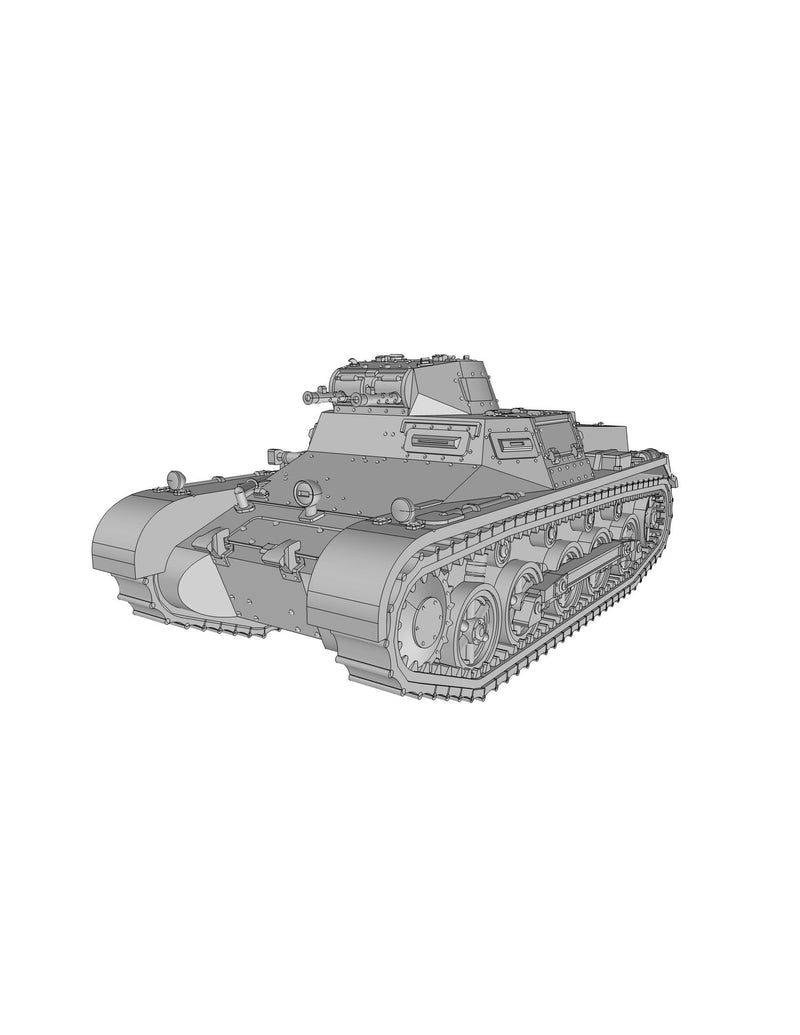 PZ.Kpfw I Ausf B - WW2 German Tank - 3D Resin Printed 28mm / 20mm / 15mm Miniature Tabletop Wargaming Vehicle