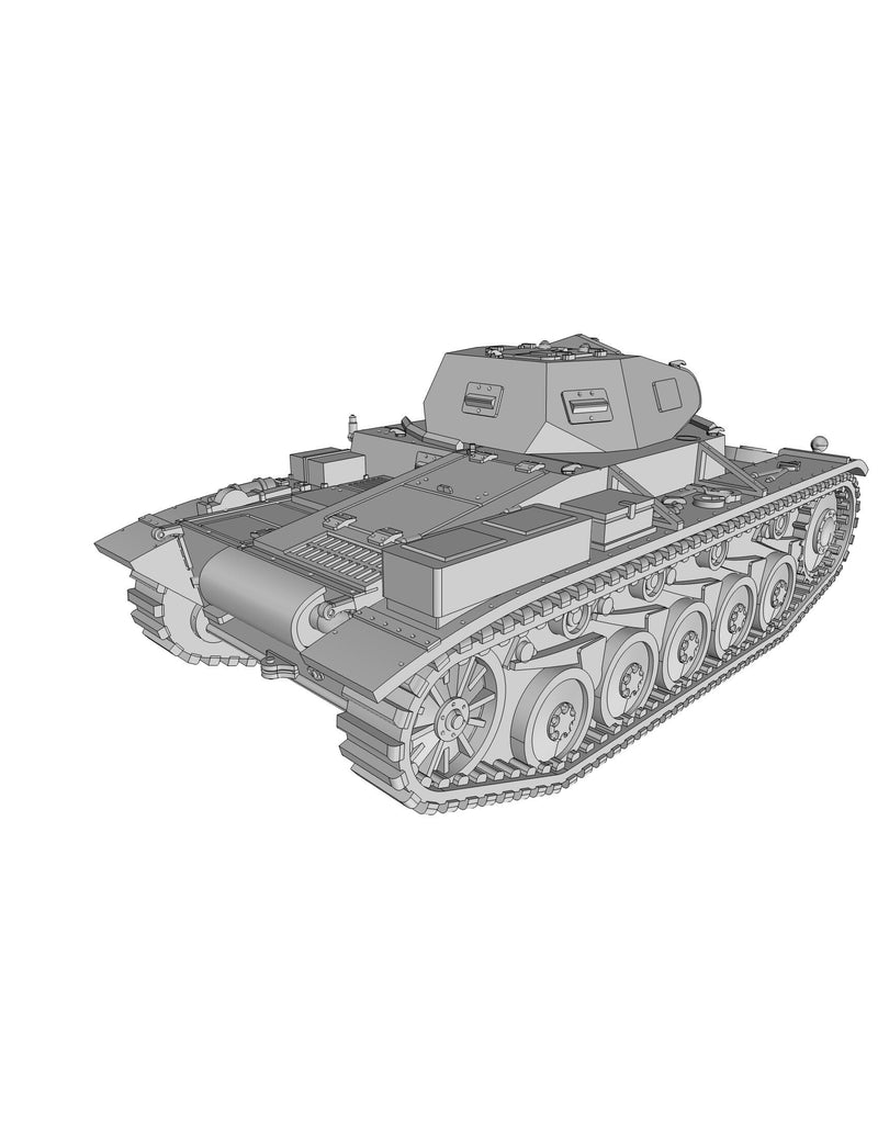 PZ.KPFW. II Ausf C - WW2 German Tank - 3D Resin Printed 28mm / 20mm / 15mm Miniature Tabletop Wargaming Vehicle