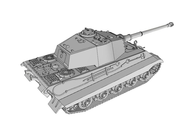 Pz.Kpfw.VI «Tiger II» (Sd.Kfz.182) - 3D Resin Printed 28mm / 20mm / 15mm Miniature Tabletop Wargaming Vehicle