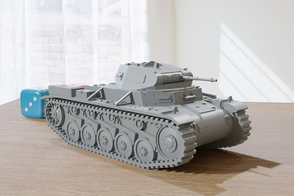 Pz.Kpfw-II-ausf-c-II - WW2 German Tank - 3D Resin Printed 28mm / 20mm / 15mm Miniature Tabletop Wargaming Vehicle