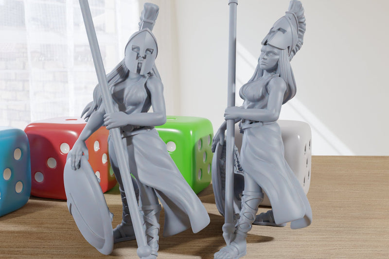 Atenea - 3D Printed Minifigure - Proxy Minis for DnD, Baldurs Gate, Tabletop Fantasy RPG - 28mm / 32mm / 75mm Scale