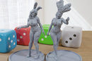 Sexy Zombie Showgirls - 3D Printed Minifigures for Post Apocalyptic Miniature Tabletop Games like Zona Alfa - Fallout Wasteland