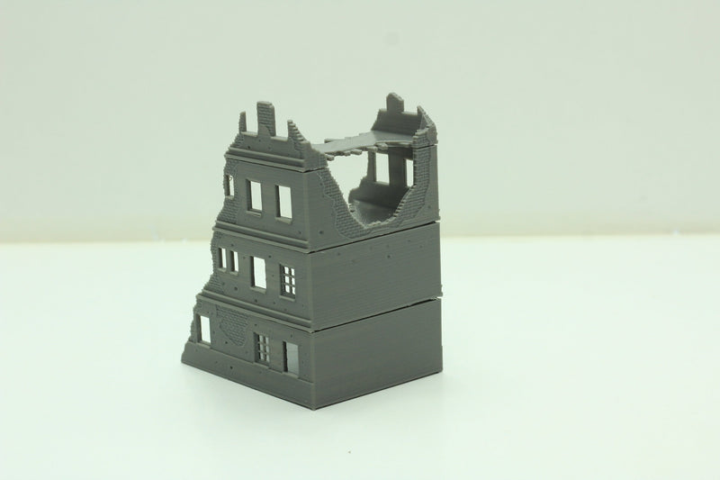 Stalingrad Ruined Apartments SRH MST1 - Tabletop Wargaming WW2 Terrain | Miniature 3D Printed Model | Flames of War & Bolt Action
