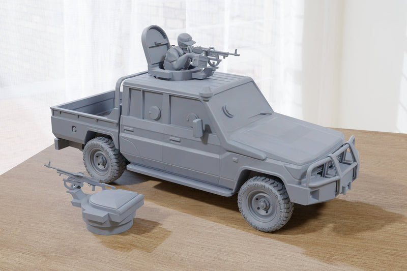 Land Cruiser Armored Pick up - 3D Resin Printed 28mm Miniature Tabletop Wargaming Vehicle
