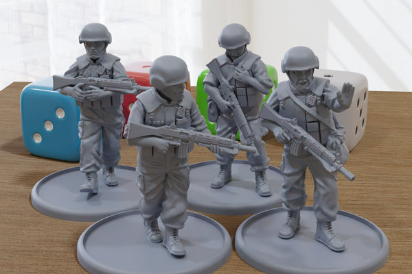 JSDF Patrol Unit - 3D Printed Minifigures for Modern Tabletop Wargaming 28mm / 32mm Scale