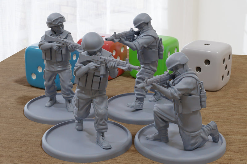 JSDF Combat Unit - 3D Printed Minifigures for Modern Tabletop Wargaming 28mm / 32mm Scale