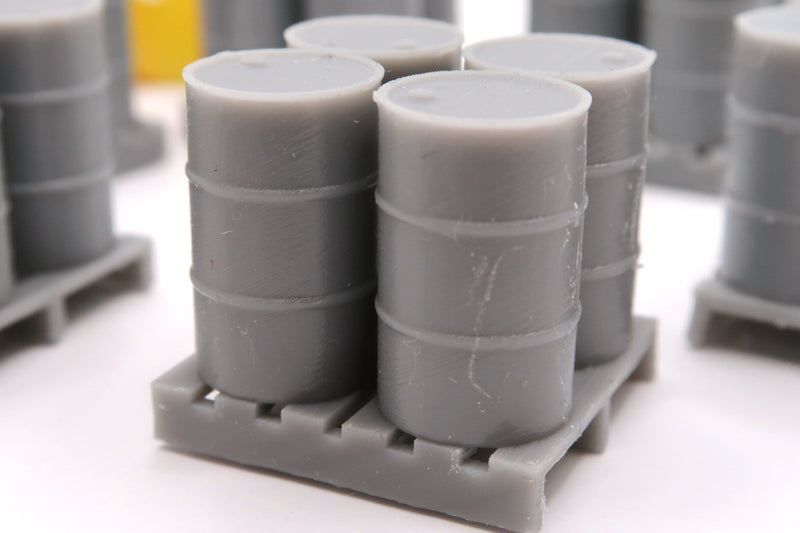 Barrels on Pallet - 28mm 3D Print Miniature Scatter Terrain for Tabletop Wargaming