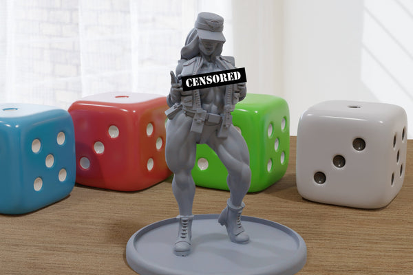 To Sexy to Handle Pinup Sergeant - 3D Printed Proxy Minifigures / Sci-fi Miniature Tabletop Games like Stargrave and Five Parsecs from Home