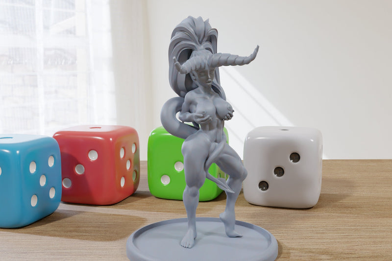 Infernal Pinup - 3D Printed Minifigures for Fantasy Miniature Tabletop Games, TTRPG, DND, Frostgrave