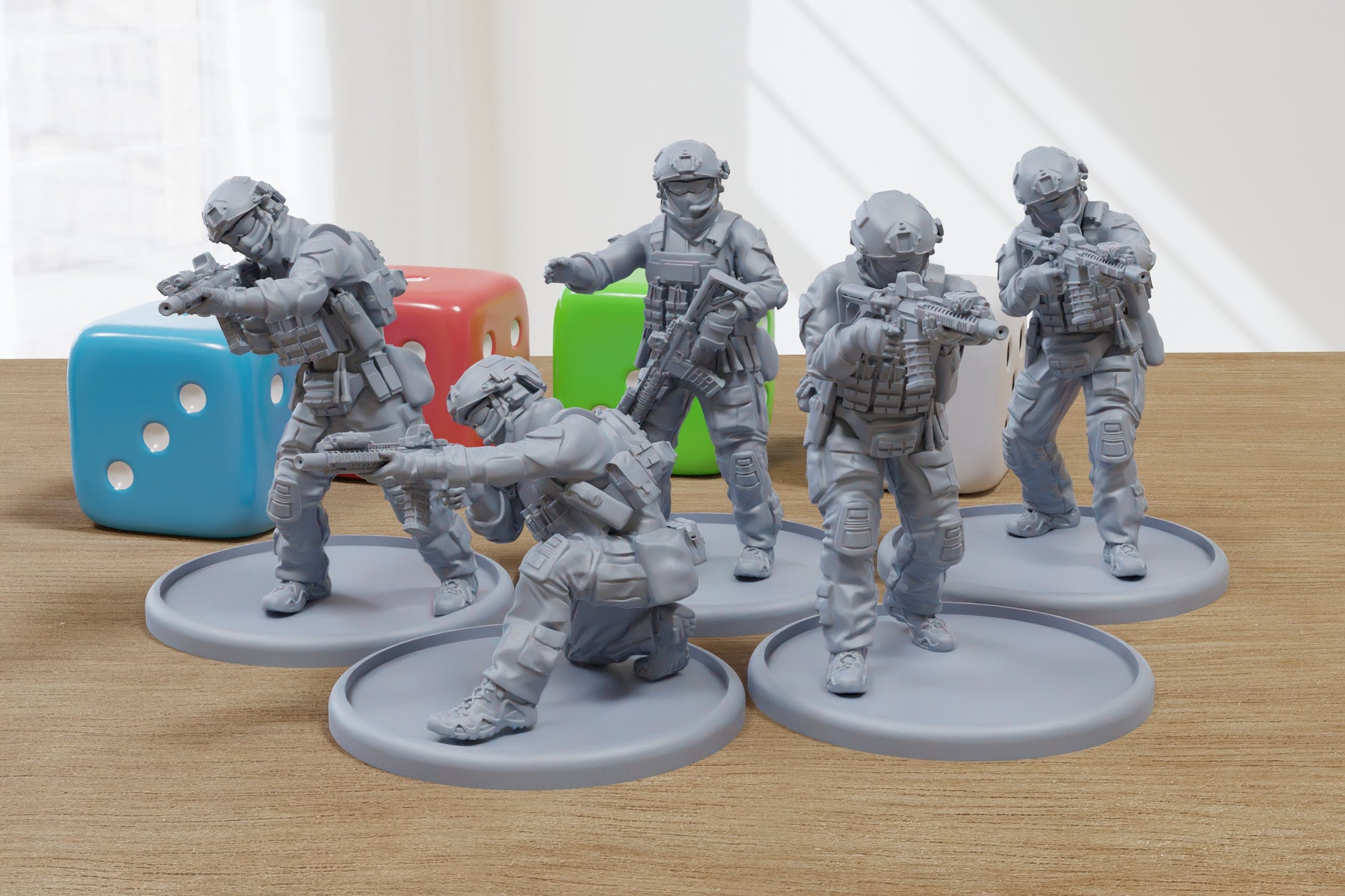 US Rangers Squad - Modern Wargaming Miniatures for Tabletop RPG - 28mm