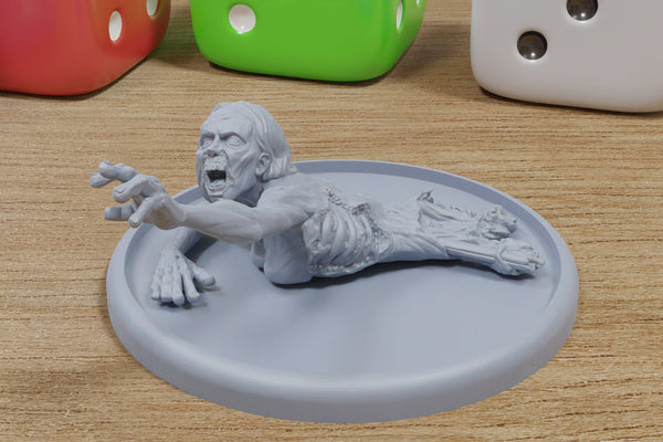 Kriechender Zombie – 3D-gedruckte Minifigur für Zombie Post Apocalypti