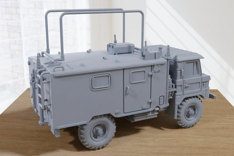 Gaz-66 R142 Radio Truck - 3D Resin Printed Modern Wargaming Vehicles - Miniatures for Tabletop Wargames - TTRPG