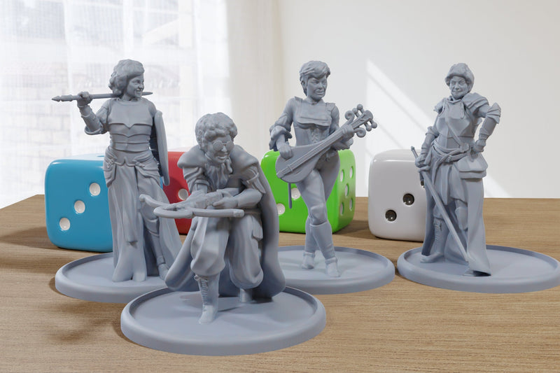 The Good Grannies Gang - 3D Printed Minifigures for Fantasy Miniature Tabletop Games DND, Frostgrave 28mm / 32mm
