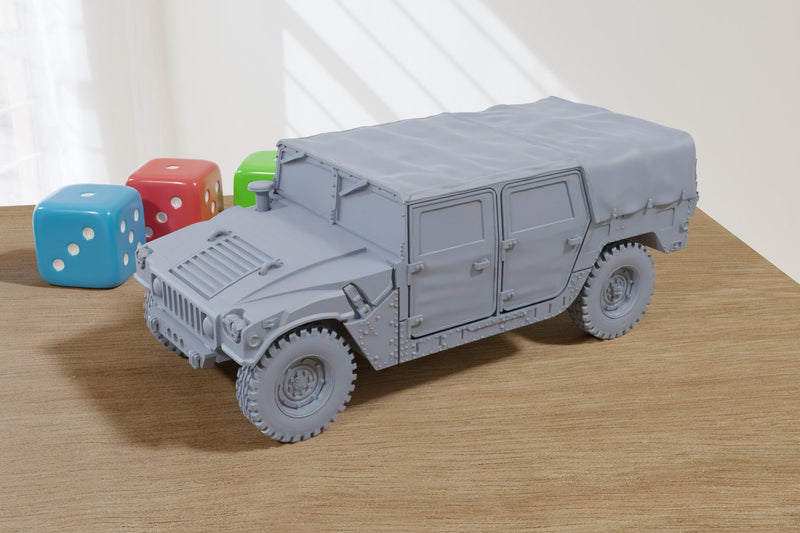 HMMWV M998 Troop Carrier - 3D Resin Printed Modern Wargaming Vehicles - Miniatures for Tabletop Wargames - TTRPG