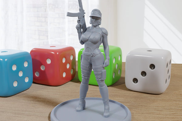 She Wolf Body Guard - Modern Wargaming Miniatures for Tabletop RPG - 28mm / 32mm Scale Minifigures