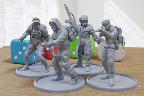 Zone Bandidts - 3D Printed Minifigures - Post Apocalyptic Miniature for Zona Alfa - Fallout Wasteland