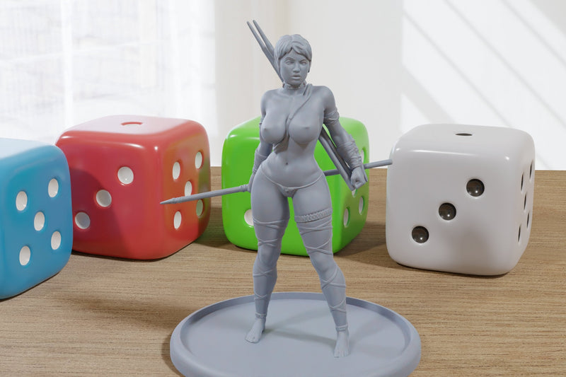 Acrobate Pinup SFW/ NSFW 3D Printed Minifigures for Fantasy Miniature Tabletop Games DND, Frostgrave 28mm / 32mm