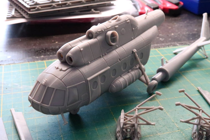 Mi-8 'Hip' Medium Transport Helicopter - 3D Printed Vehicle for Miniature Tabletop Wargames - 28mm / 20mm / 15mm Scales