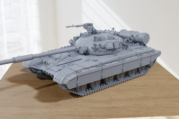 T-64B Main Battle Tank - 3D Resin Printed 28mm / 20mm / 15mm Miniature Tabletop Wargaming Vehicle