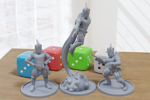 Rocketmen - 3D Printed Minifigures for Fantasy Miniature Tabletop Games, TTRPG, DND, Frostgrave