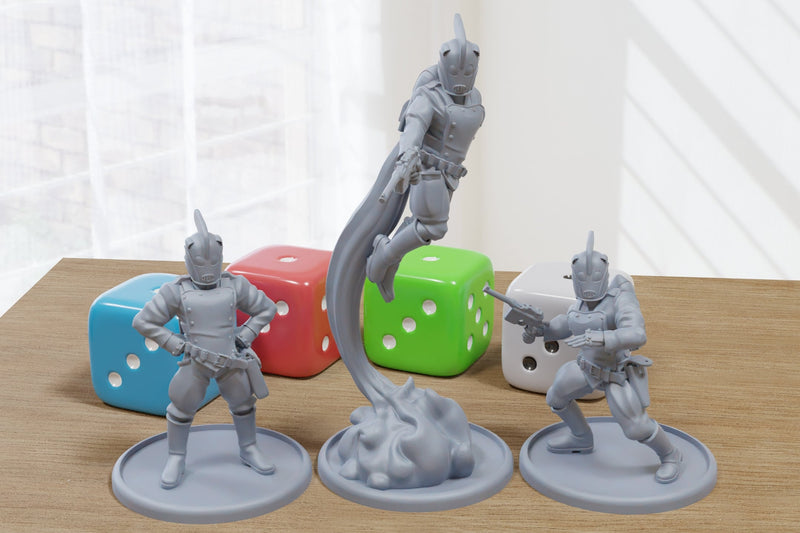 Rocketmen - 3D Printed Minifigures for Fantasy Miniature Tabletop Games, TTRPG, DND, Frostgrave