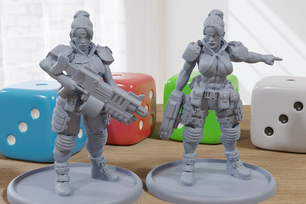 Universal Soldiers - 3D Printed Proxy Minifigures for Sci-fi Miniature Tabletop Games like Stargrave and Five Parsecs from Home