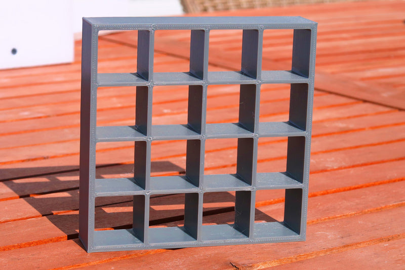 Four by Four Cubic Bookshelves - 3D Printed 1:12 Scale Miniature Dollhouse Furniture