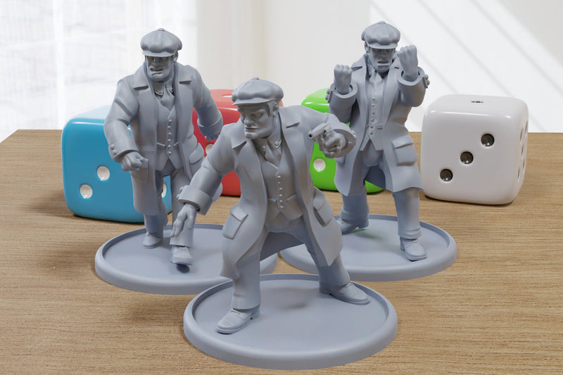 Classic Street Thugs - 3D Printed Minifigures for Gangster Miniature Tabletop Games, TTRPG