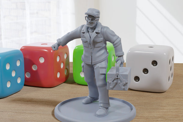 Mechanic - 3D Printed Minifigures for Gangster Miniature Tabletop Games, TTRPG