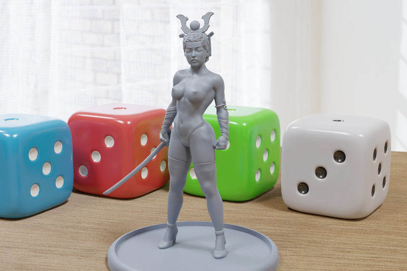 Madam Leng Sexy Pinup SFW/ NSFW 3D Printed Minifigures for Fantasy Miniature Tabletop Games DND, Frostgrave 28mm / 32mm