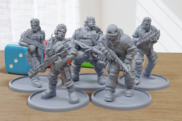 Street Militia - 3D Printed Minifigures for Zombie Post Apocalyptic Miniature Tabletop Games TTRPG