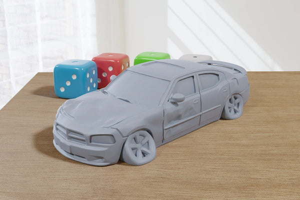Damaged Modern Sedan - 3D Printed Vehicle for Miniature Tabletop Wargames TTRPG