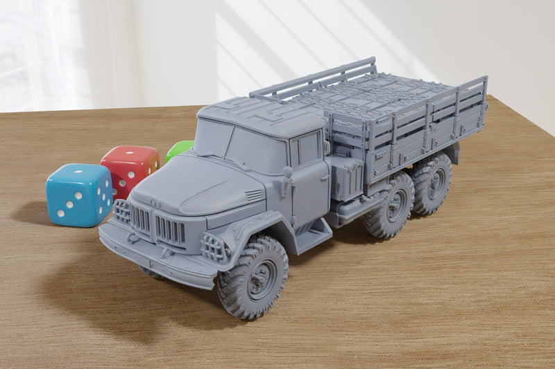 Zil-131 Soviet Truck - 3D Resin Printed 28mm / 20mm / 15mm Miniature Tabletop Wargaming Combat Vehicle
