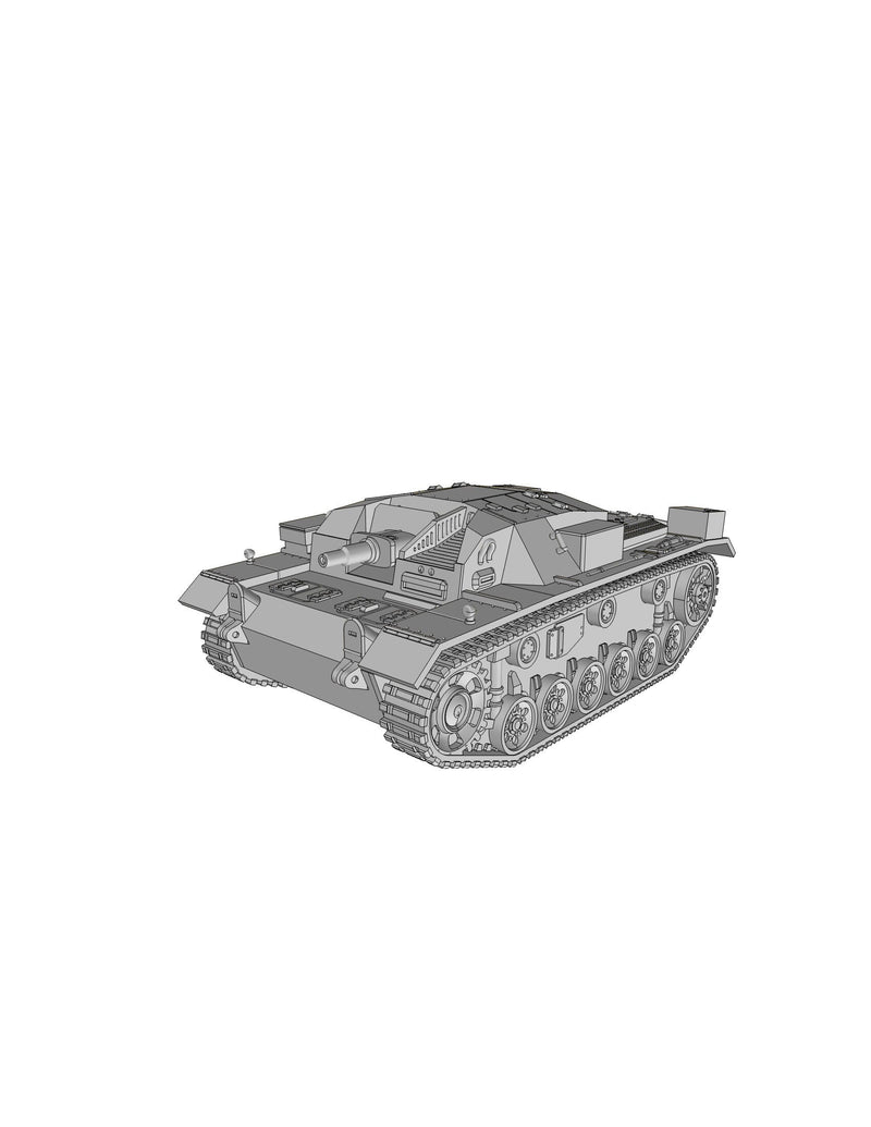 SD.KFZ 142 Sturmgeschütz III - WW2 German Tank - 3D Resin Printed 28mm / 20mm / 15mm Miniature Tabletop Wargaming Vehicle