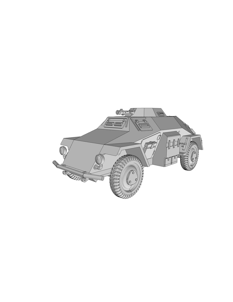 SD.KFZ 221 - WW2 German light reconnaissance vehicle - 3D Resin Printed 28mm / 20mm / 15mm Miniature Tabletop Wargaming Vehicle