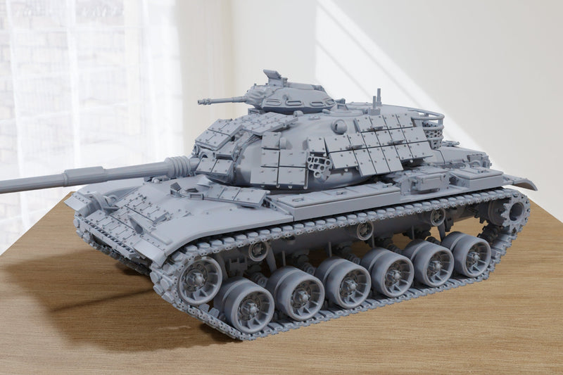 M60 A1 ERA Main Battle Tank - 3D Resin Printed 28mm / 20mm / 15mm Miniature Tabletop Wargaming Combat Vehicle