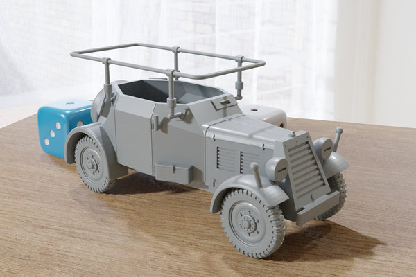 Kfz. 14 German WW2 Communications Vehicle - 3D Resin Printed 28mm / 20mm / 15mm Miniature Tabletop Wargaming Vehicle