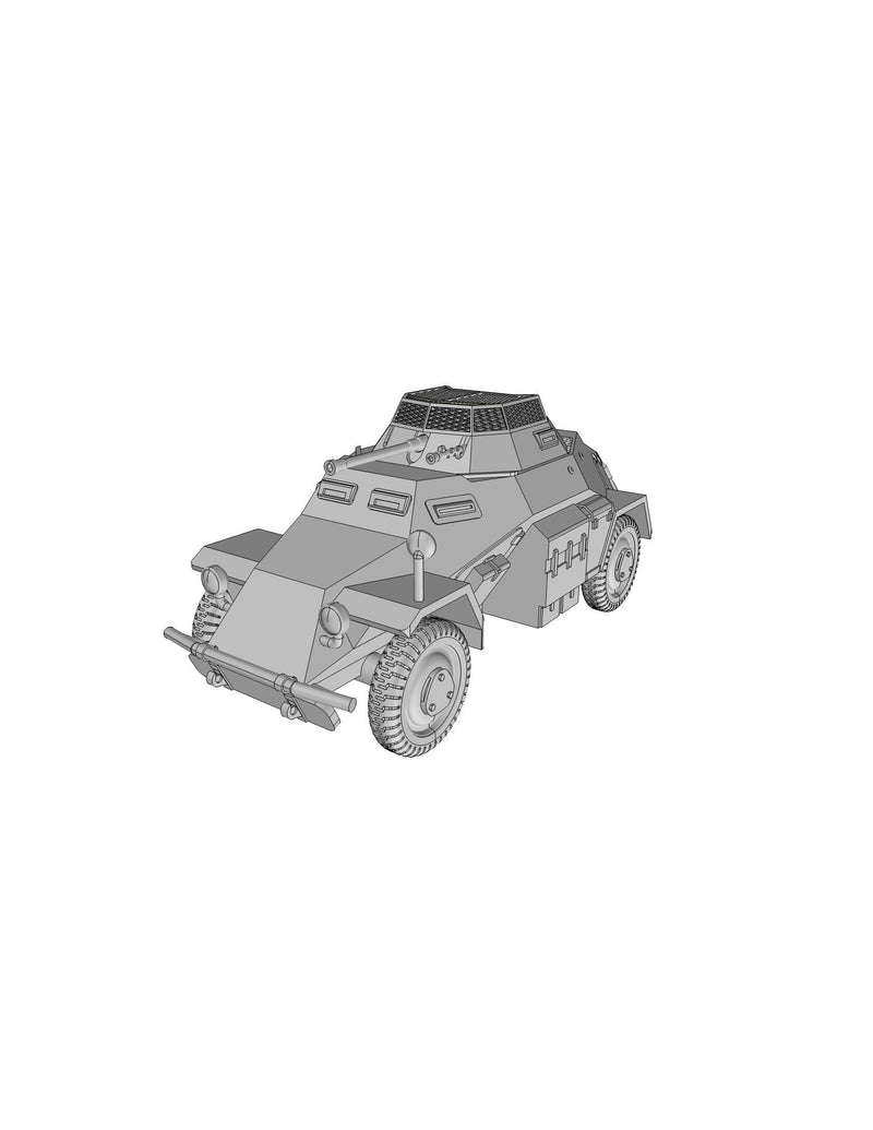 SD KFZ 222 German WW2 Light reconnaissance vehicle - 3D Resin Printed 28mm / 20mm / 15mm Miniature Tabletop Wargaming Vehicle