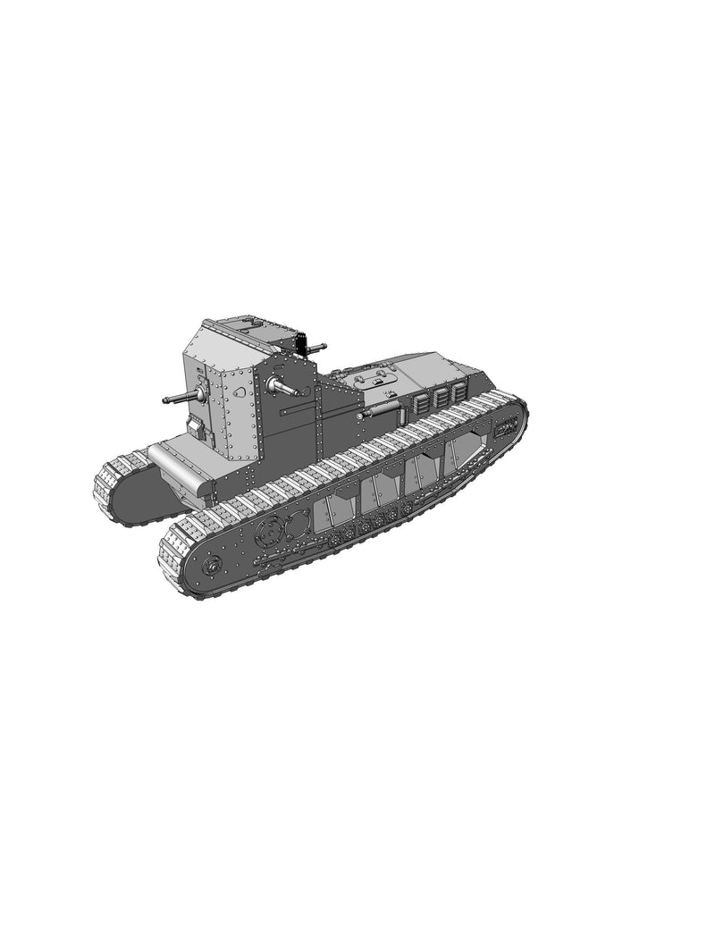 Mark A Whippet British World War 1 Tank - 3D Resin Printed 28mm / 20mm / 15mm Miniature Tabletop Wargaming Vehicle