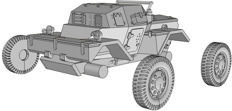 Daimler Dingo MK2 WW2 British 3D Resin Printed 28mm / 20mm / 15mm Miniature Tabletop Wargaming Vehicle
